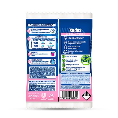 Detergente en polvo Xedex Poder Extremo Primavera -  115 g