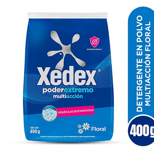 Detergente en polvo Xedex Poder Extremo Multiacción - 400 g