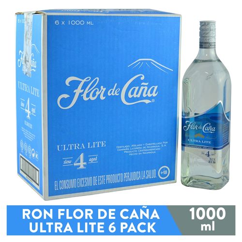 Ron Flor De Caña 4 Años Ultra Lite -1000ml