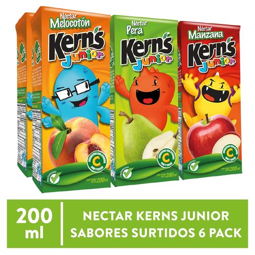 6 Pack Kern'S Junior Mix - 200 ml