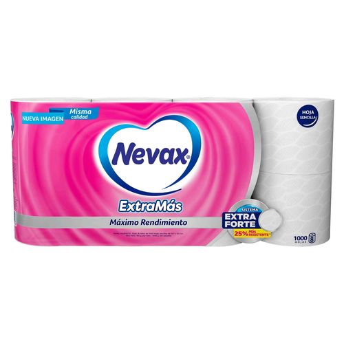 Papel Higiénico Nevax Extramás -  8 Rollos