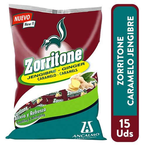 Zorritone Caramelo Jengibre 15 Unidades  -Precio indicado por Unidad-