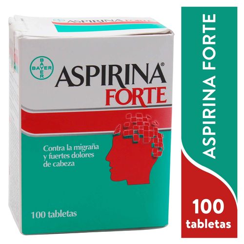 Aspirina Forte 500 mg/50 mg caja 100 comprimidos - Precio indicado por comprimido