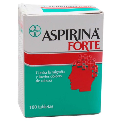 Aspirina Forte 500 mg/50 mg caja 100 comprimidos - Precio indicado por comprimido