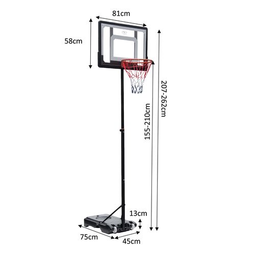 Tablero Athletic Work basketball con poste ajustable y base