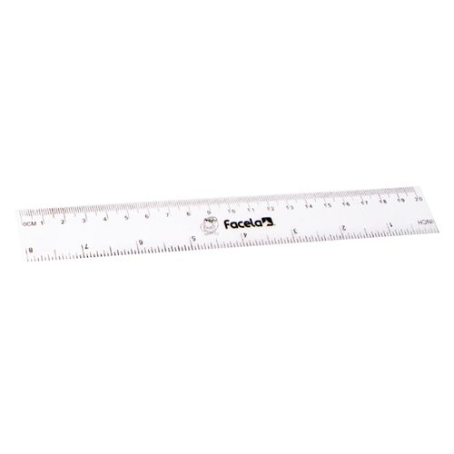 Estuche de geometría Facela reglas transparente - 4 Pzas