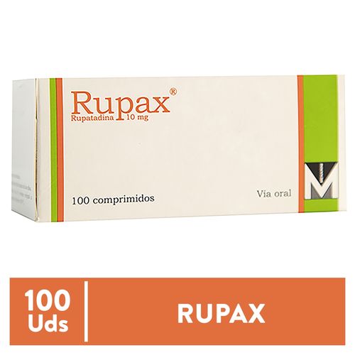 Comprimidos Rupax Rupatadina De Laboratorio Menarini 10mg- 100 Tabletas