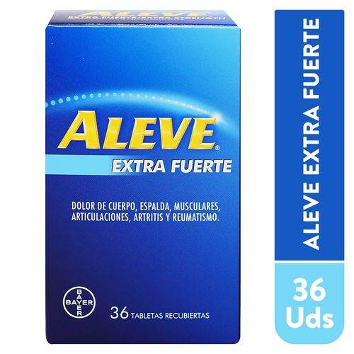 Analgésico Naproxeno Aleve 220 Mg 36 Tabletas  -Precio indicado por Unidad-