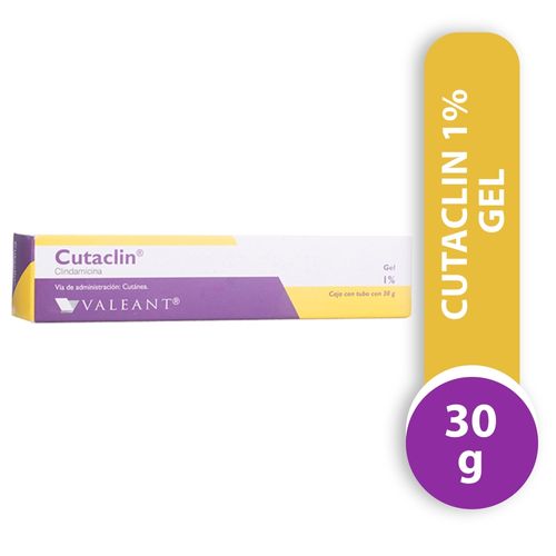 Gel Cutaclin Valeant Clindamicina Uso Tópico - 30 g