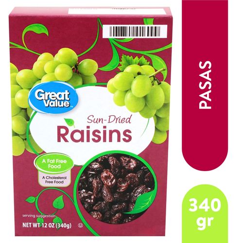 Pasas Great Value De Uva En Caja  - 340 g