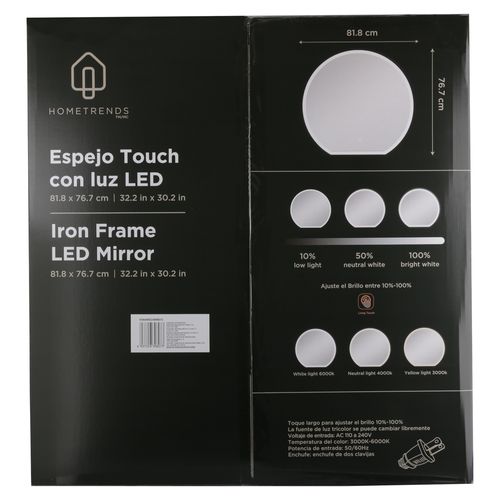 Ht Espejo Led Touch 81X76M Negro