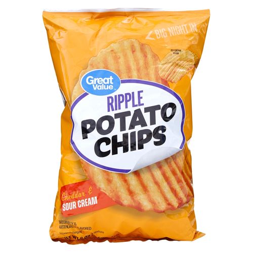 Papas Great Value Sabor Cheddar Y Natilla - 226 g