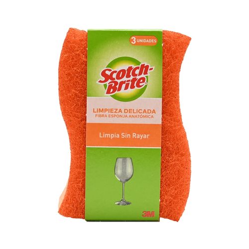 Esponja Scotch Brite Doble Uso No Rayas - 3 Uds