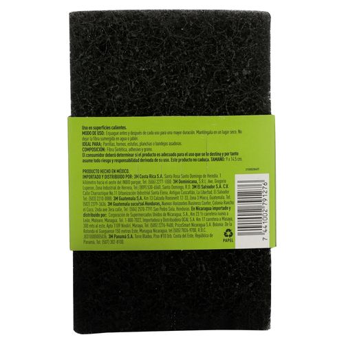 Fibra Scotch Brite Negra Parrilla - 1Ud