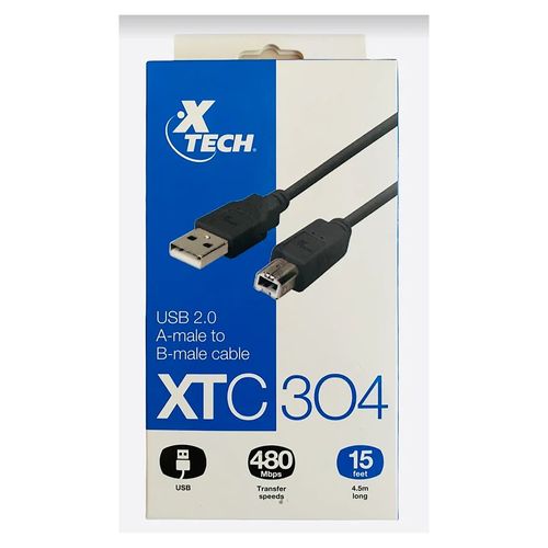 Cable USB Xtech 304 PRINTER -4.57 m