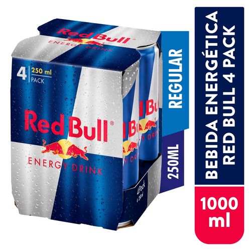Bebida Energética Red Bull Original Lata 4 Pack - 250ml