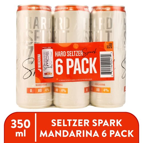 Bebida Seltzer Spark Mandarina 6Pack Lata - 350ml
