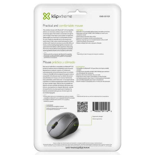 Mouse Bluetooh 1600 Dpi Kmb 001gr
