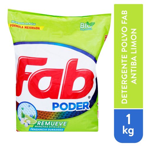Detergente Fab antibacterial medio limón - 1000 g
