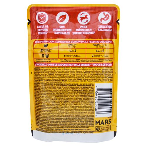 Alimento Pedigree razas pequeñas sabor res y pollo - 100 g