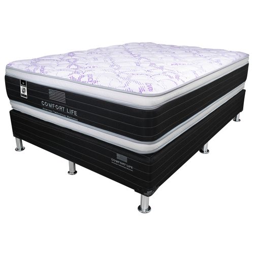 Set cama y colchón Master Bed Tamaño Queen diamante color blanco