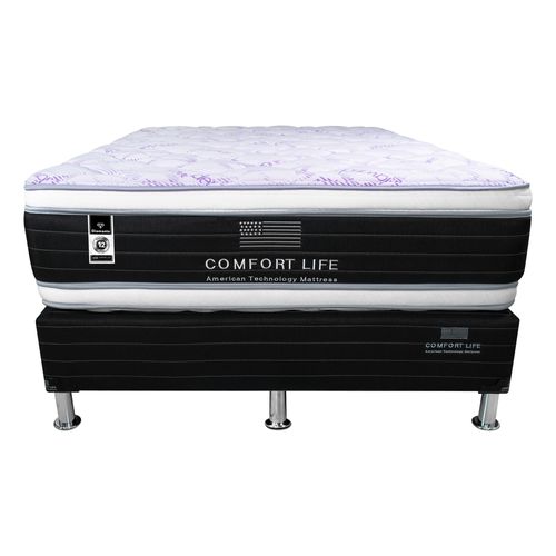 Set cama y colchón Master Bed Tamaño Queen diamante color blanco