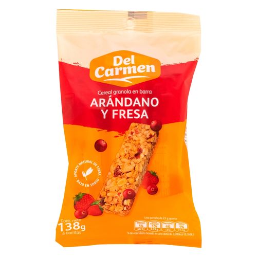 Barra Del Carmen arándano y fresa - 138 g