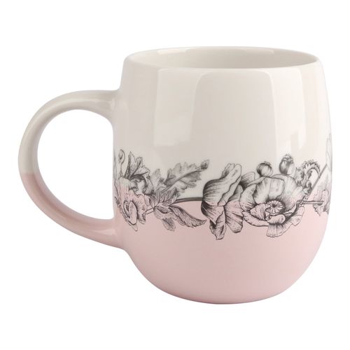 Taza Hometrends de porcelana con diseño -460 ml