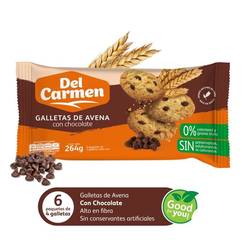 Galleta Del Carmen Avena con Chocolate - 264 g