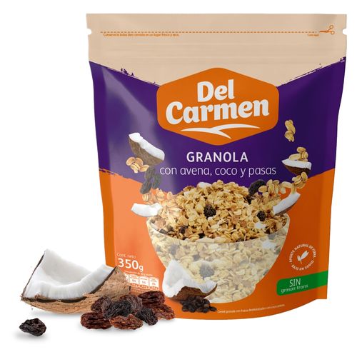 Granola Del Carmen Con Avena Coco Y Pasas - 350 g
