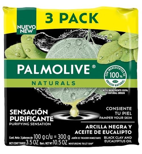 Jabón Palmolive eucalyptus 3 Pack - 300 g