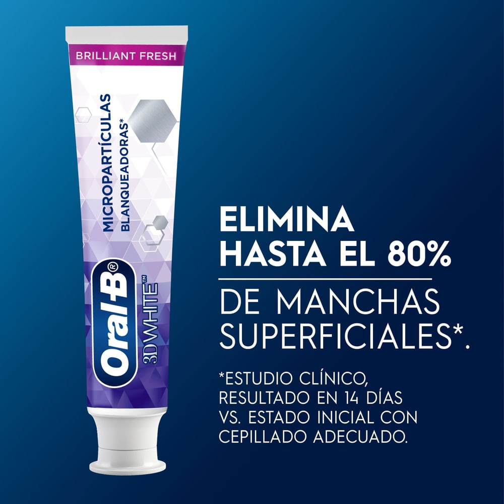 Pasta Dental Blanqueadora Oral-B 3D White Brilliant Fresh 107 ml