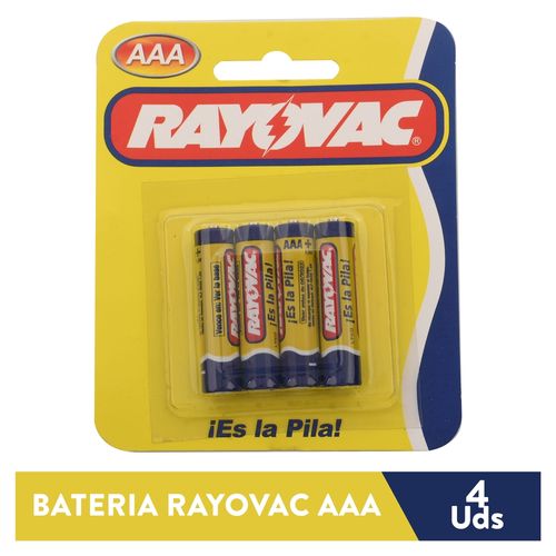 Batería Rayovac Zinc Carbon AAA - 4 Unidades