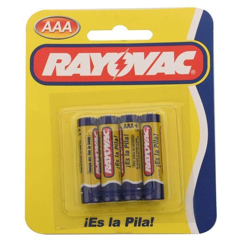 Batería Rayovac Zinc Carbon AAA - 4 Unidades
