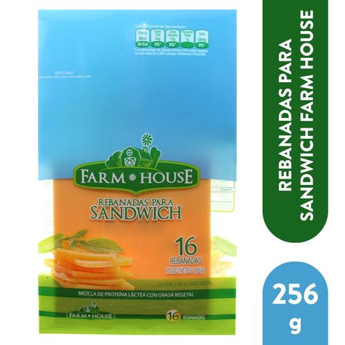 Queso Farm House Americano Análogo 16 Rebanadas - 256 g