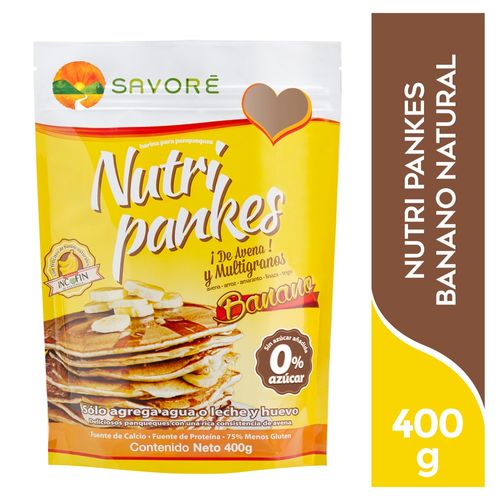 Harina Multigranos Savoré Nutri Pankes con Banano Natural - 400 g