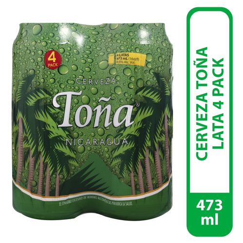 4 Pack Cerveza Tona Lata-473ml