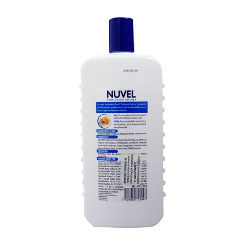 Crema Nuvel Corporal Miel Y Avena 750Ml