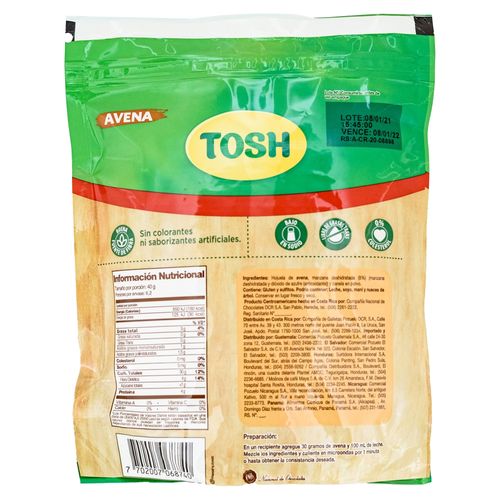 Avena Tosh manzana y canela sin azúcar - 250 g