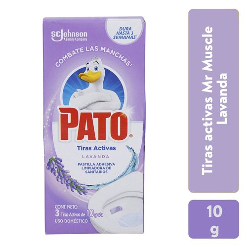 Tiras Activas Pato® Lavanda, Pastillas Adhesivas Para Sanitario - 3Uds