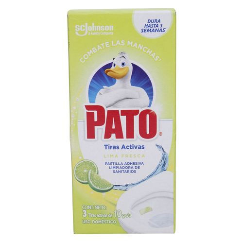 Tiras Activas Pato® Lima Fresca, Pastillas Adhesivas Para Sanitario - 3Uds