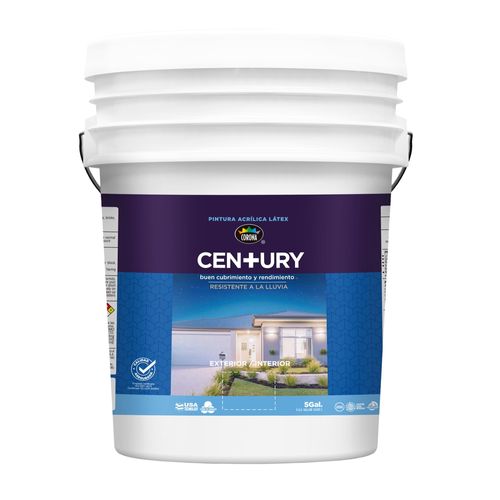 Pintura Century Látex  Acrílica Color Blanco Hueso - 5 gal