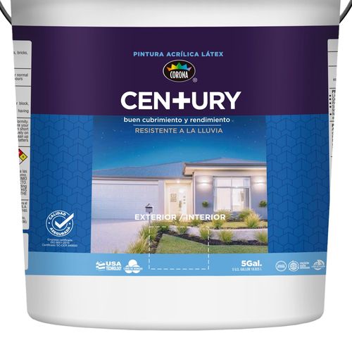 Pintura Century Látex Acrílica Color Mandarina - 5 gal