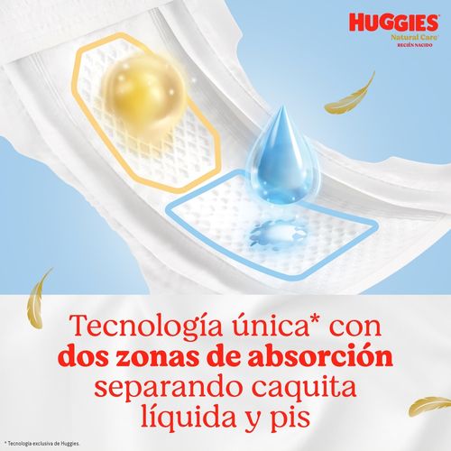 Pañales Huggies Natural Care Etapa 1/P - 125 Unidades