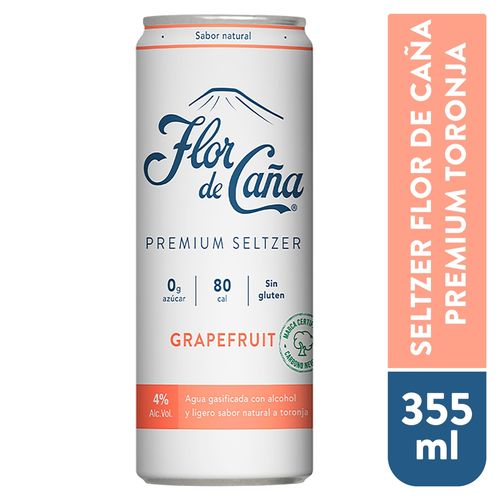Ron Flor De Caña Premium Seltzer Grapefruit - 355 ml