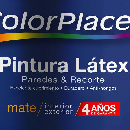 Pintura Látex ColorPlace Mate Base Pastel. 4 Años De Garantía - 1 Galón