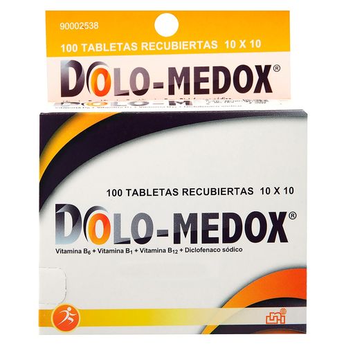 Analgésico Unipharm Dolo Medox Tableta Caja De - 100Unidades  -Precio indicado por Unidad-