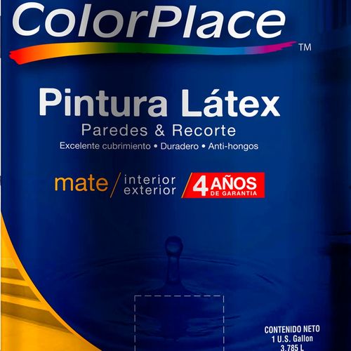 Pintura Látex ColorPlace Mate Base Deep. 4 Años De Garantía - 1 Galón