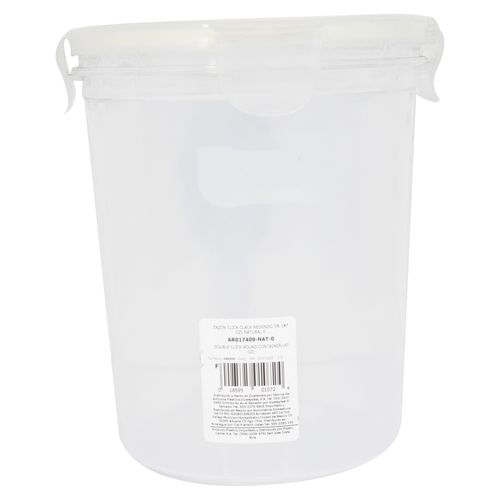 Tazon Guateplast Click Clack Redondo Transparente- 47oz