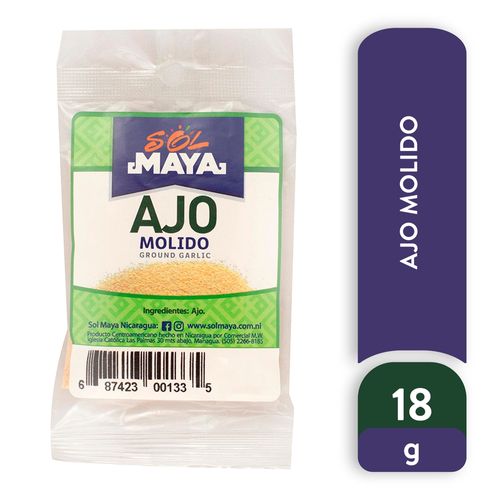 Ajo  Molido Sol Maya Bolsa - 18 g
